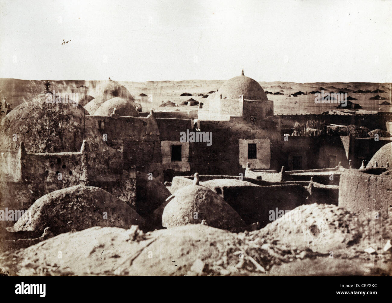 Zaouia de Sidy Mohammed el Aid a Temacin, Algeria, ca 1850, by Rev. George Bridges Stock Photo