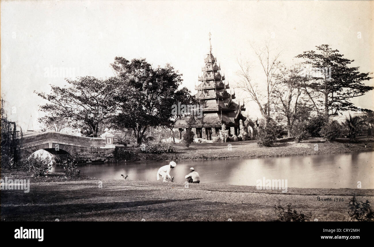 Buddhist Temple, ca 1860, by Samuel Bourne Stock Photo