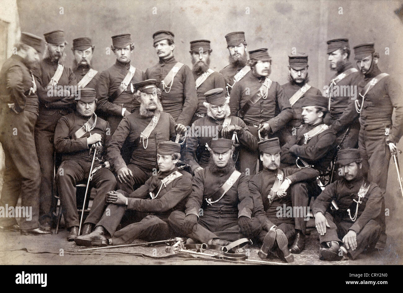 The 3rd (King’s Own) Staffordshire Rifles, 1863, Joseph Cundall Stock Photo