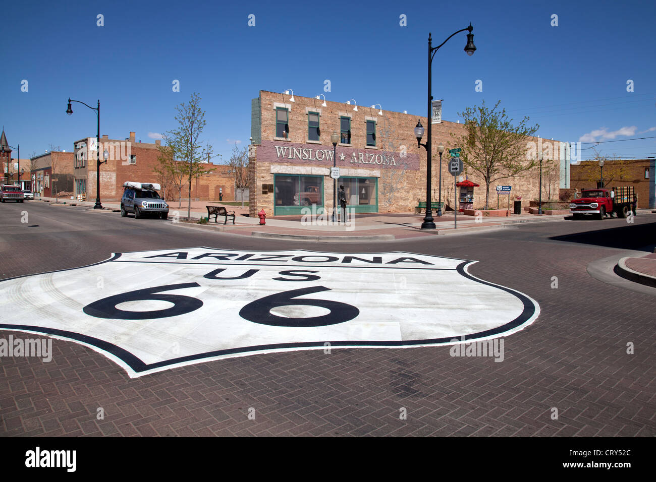 Standin' on the Corner Park in Winslow Arizona pays tribute to the