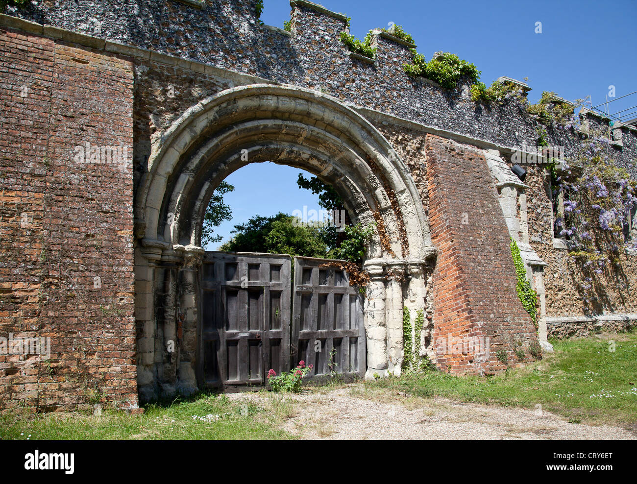 Gate in St. Osyth Priory Stock Photo