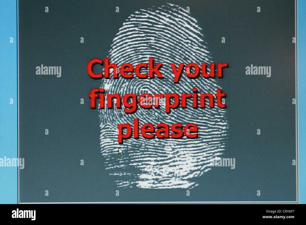 Food, SECURITY Exhibition, biometric identification Stock Photo