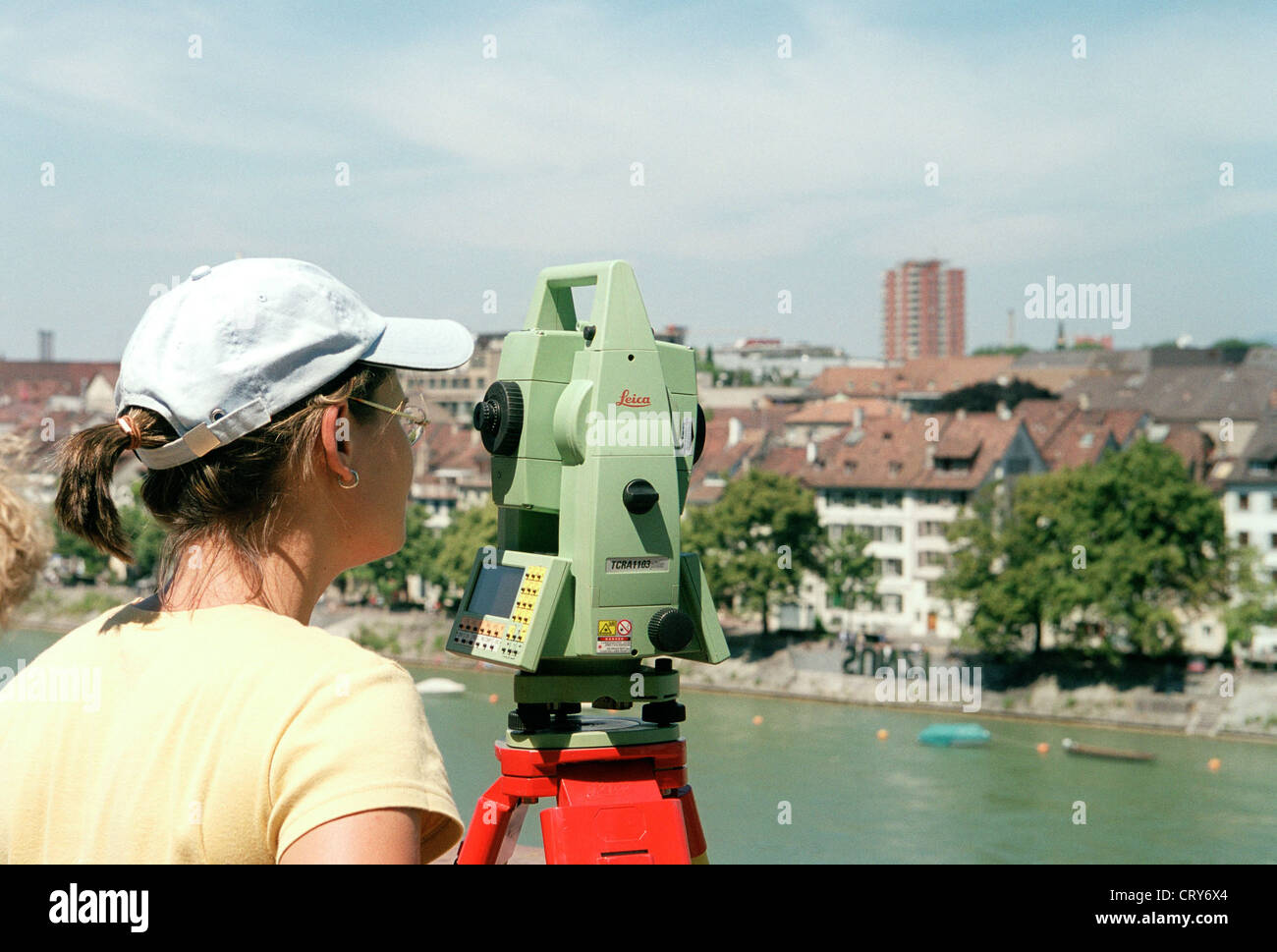 Surveying Technician At Work Stock Photo Alamy Surveying Technician At Work Stock Photo Alamy