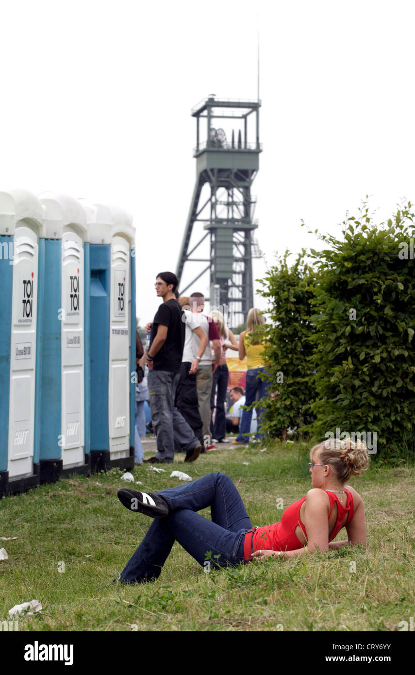 Oberhausen, Techno Festival WATCH IN LOVE Stock Photo