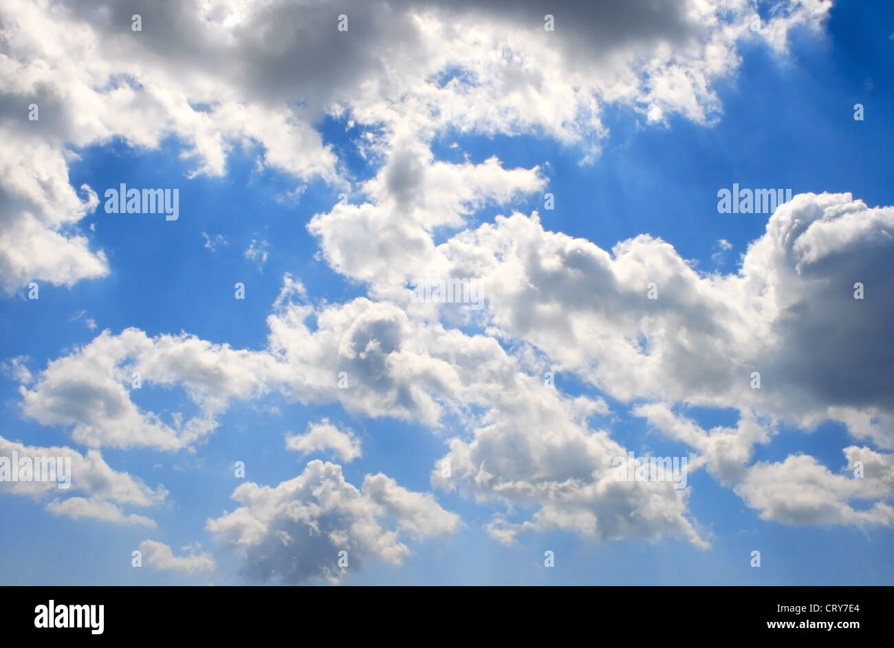 White and gray beautiful clouds in blue sky Stock Photo - Alamy