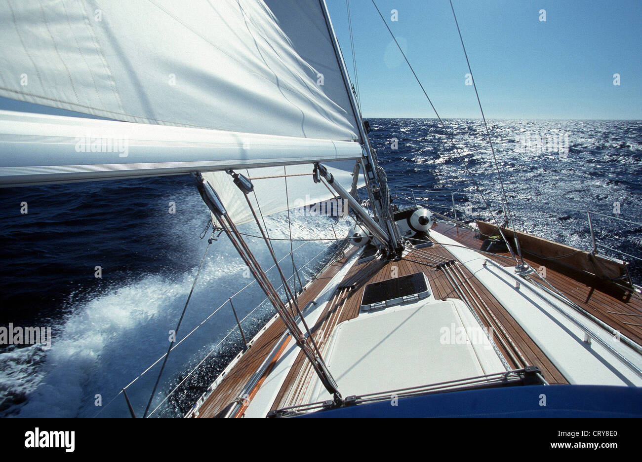 Sailing in Greece Stock Photo Alamy