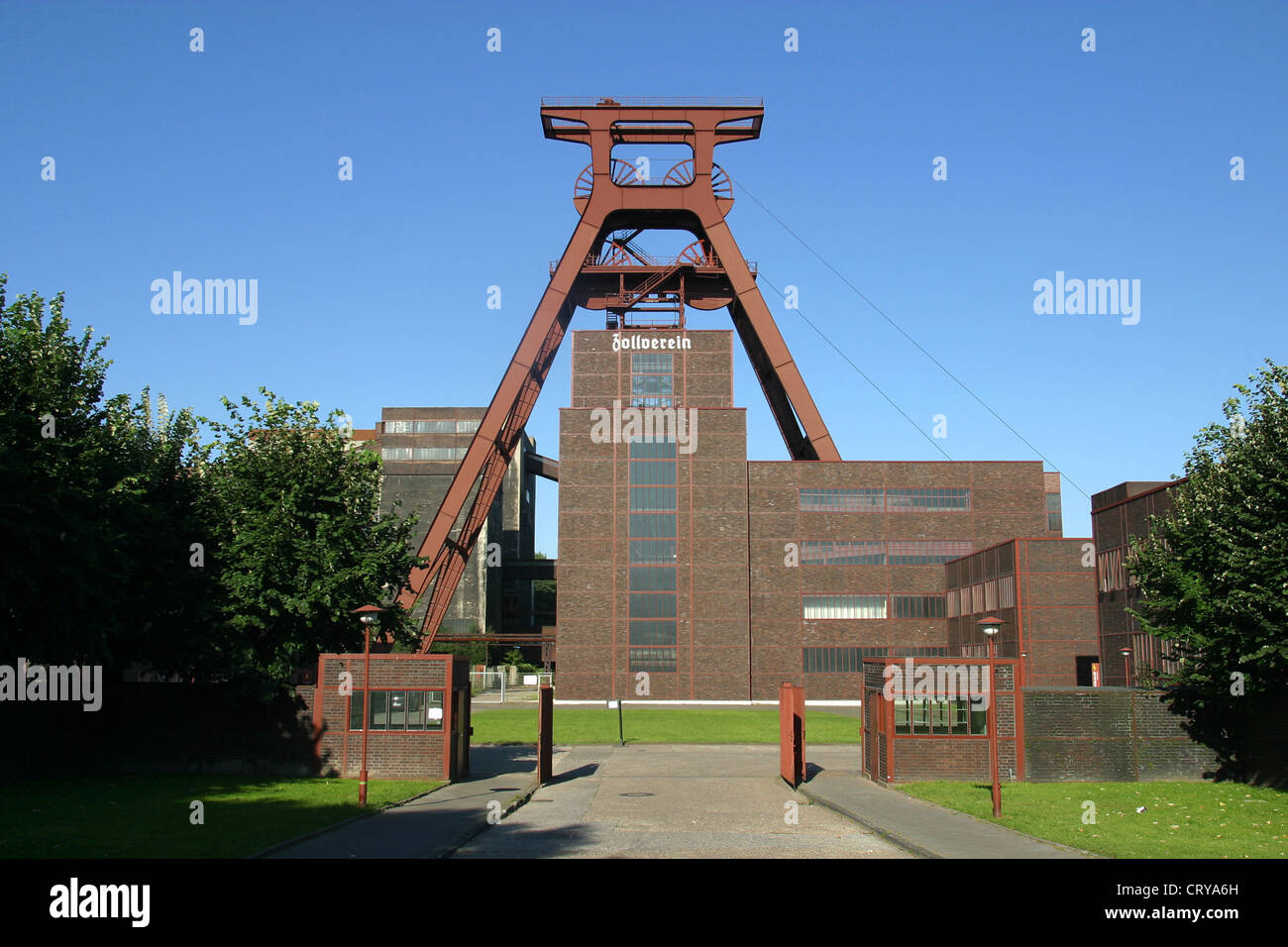Main entrance zollverein coal mine hi-res stock photography