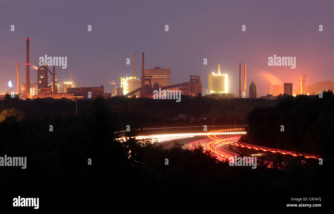 Duisburg, ThyssenKrupp industrial landscape Stock Photo