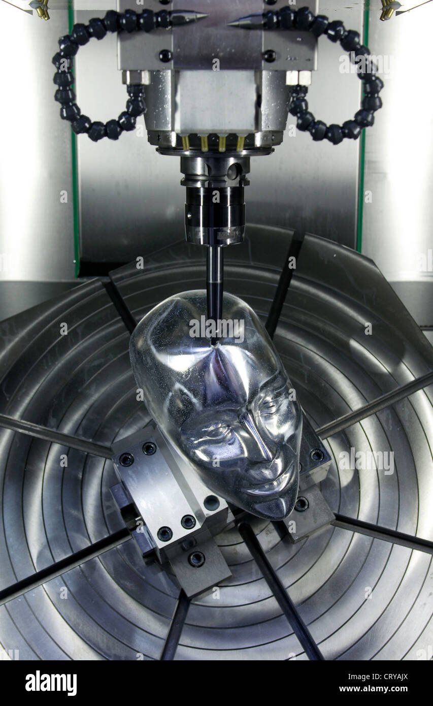 Head Processes Machine A milling machine produces the image of a human head Stock Photo - Alamy