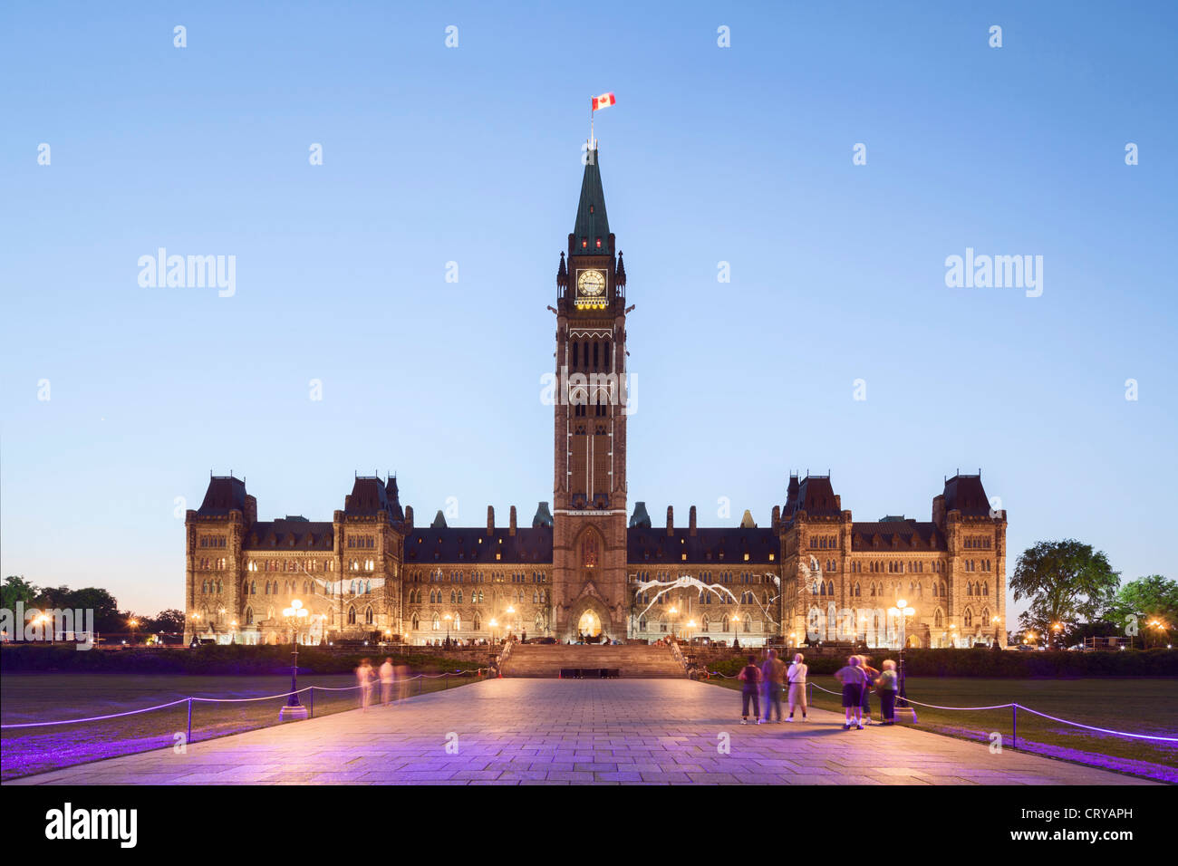 Sound Light show, Parliament Hill, Ottawa Stock Photo