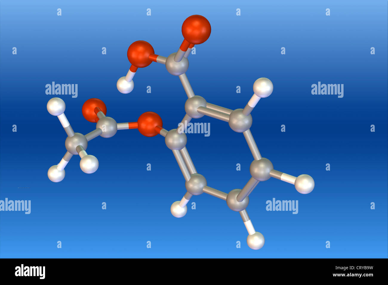 Aspirin molecular model of drug aspirin hires stock photography and