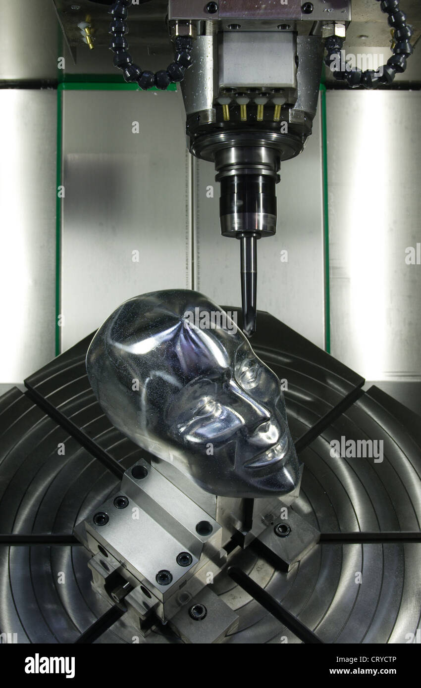Head Processes Machine A milling machine produces the image of a human head Stock Photo - Alamy