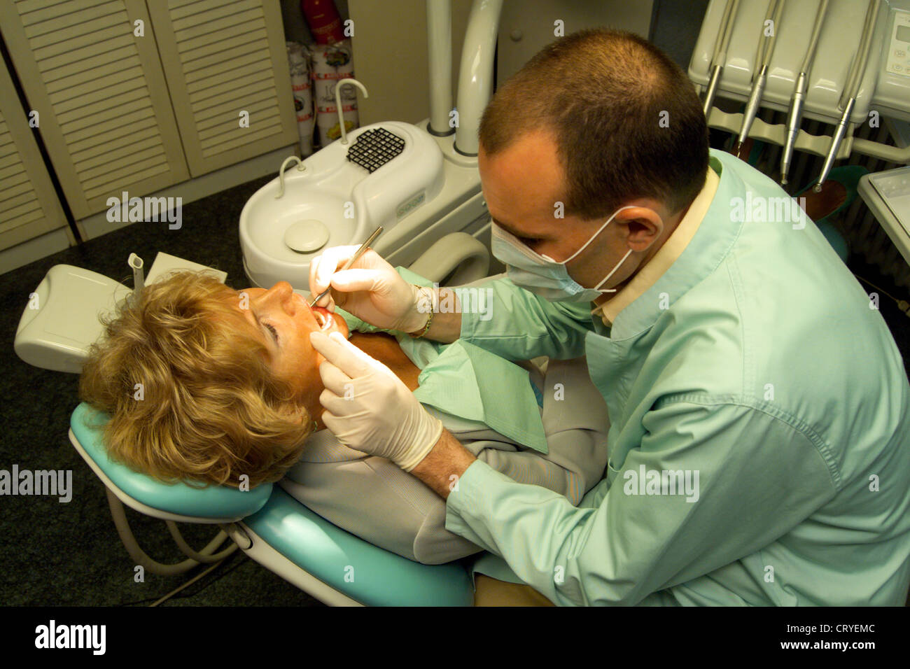 DENTAL CARE FOR ELDERLY PERSON Stock Photo Alamy