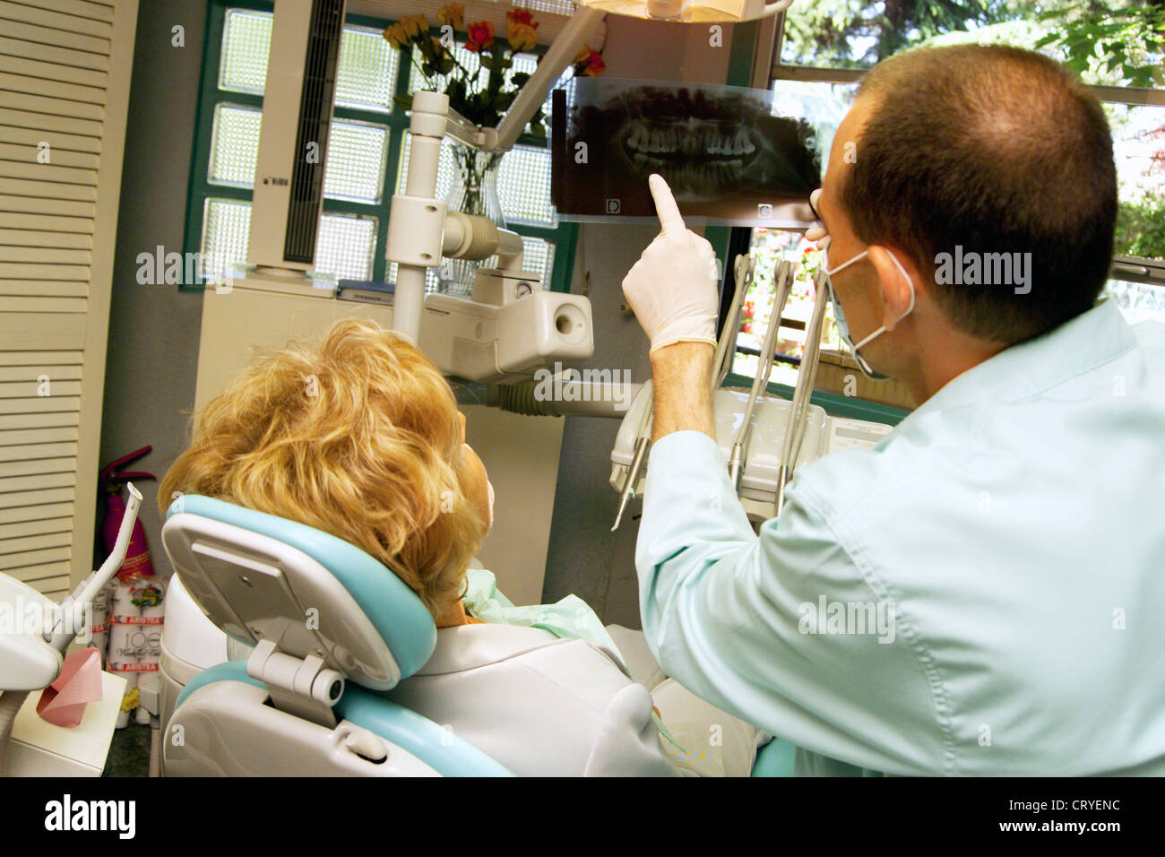 DENTAL CARE FOR ELDERLY PERSON Stock Photo Alamy