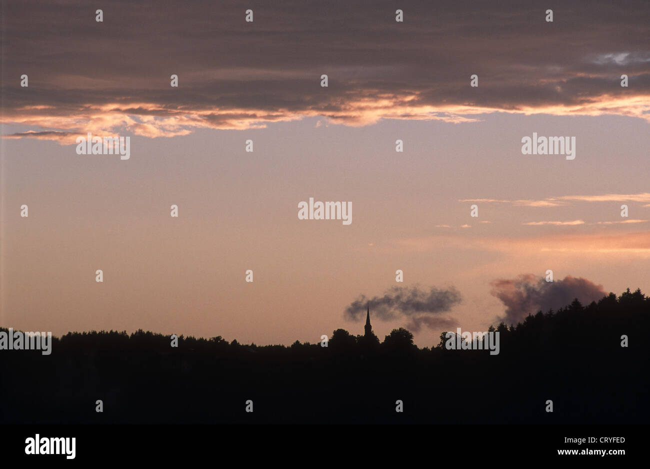 Evening sunset in the Black Forest Stock Photo - Alamy