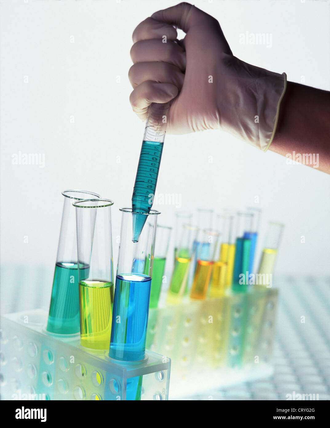 Test tubes with different colored liquids Stock Photo - Alamy