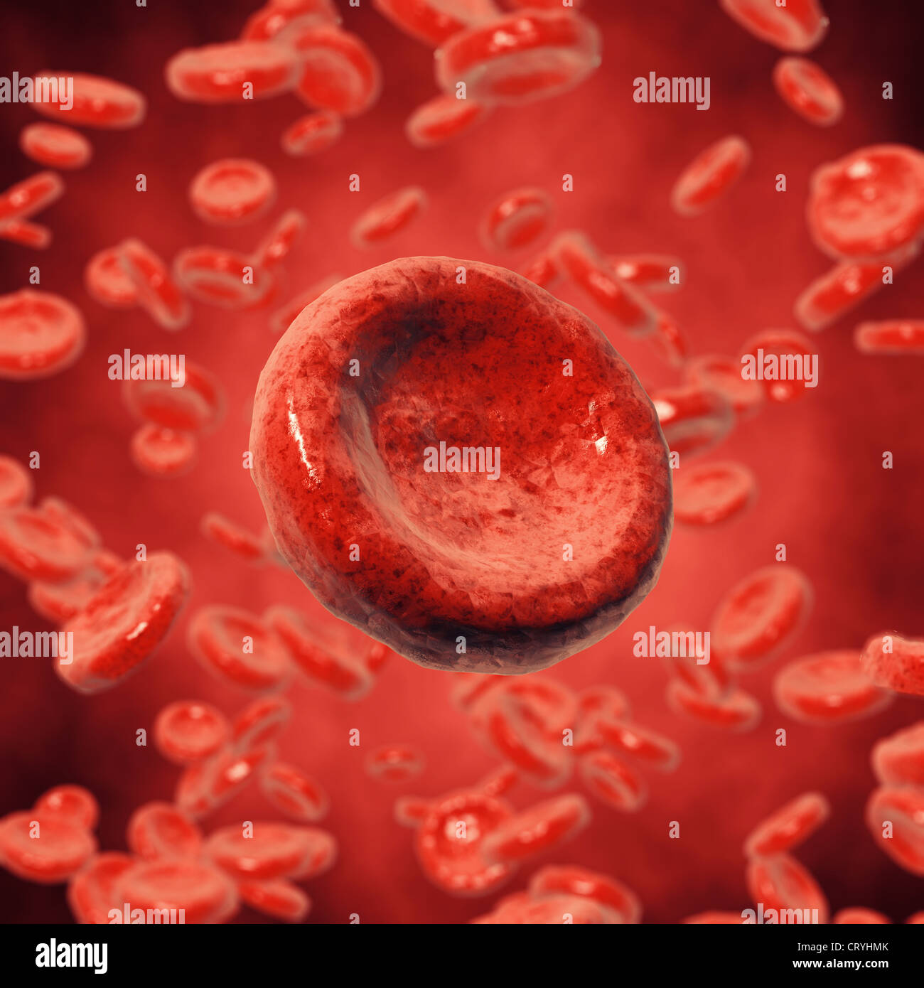 Red blood cells , 3d illustration Stock Photo