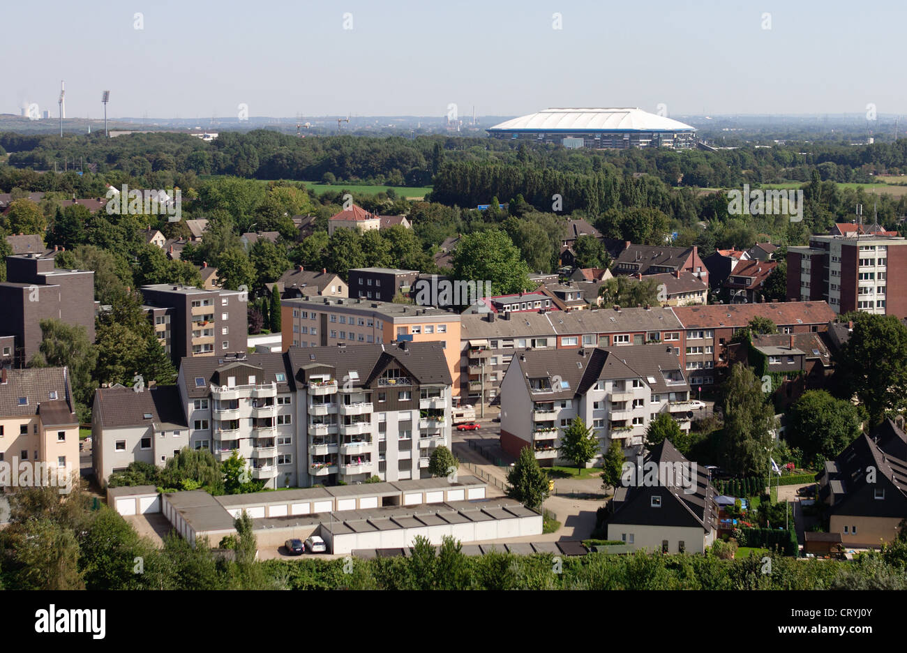Gelsenkirchen with Schalke Arena City Facts Stock Photo ...