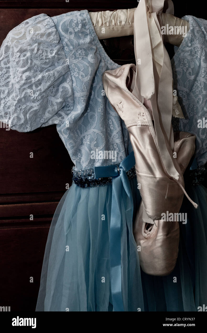 Old Ballet Costume and Pointe Shoes Stock Photo Alamy
