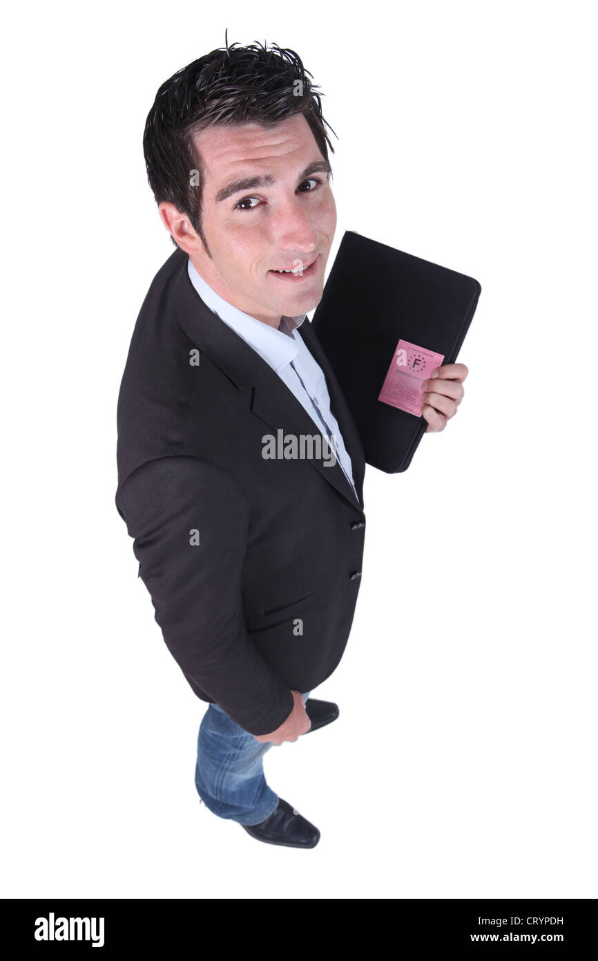 high-angle view of a man Stock Photo