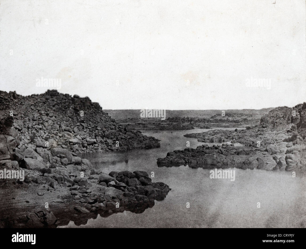 Sortie de la Premiere Cataracte, Haute Egypte, 1850, by Maxime du Camp Stock Photo