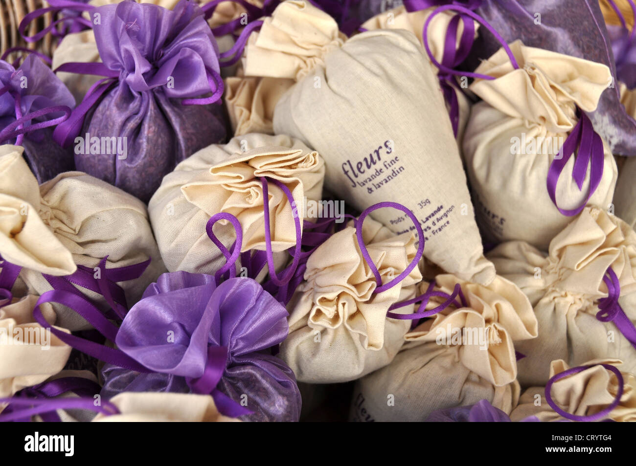 Lavender sachets, Provence, France, Europe Stock Photo