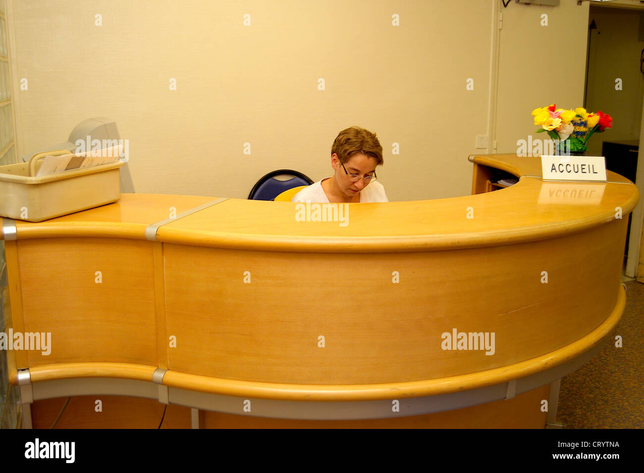 HOSPITAL RECEPTION AREA Stock Photo Alamy