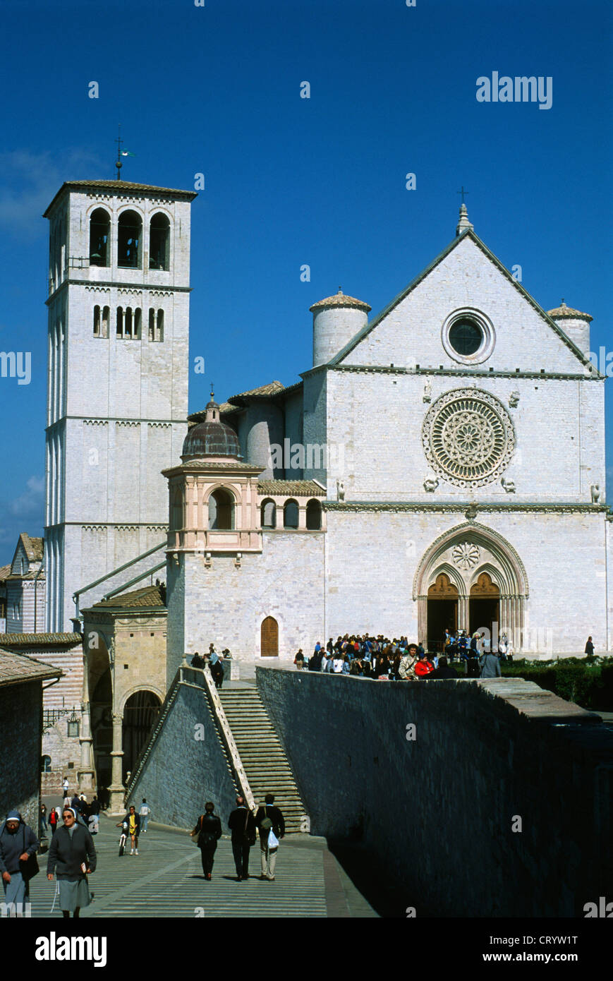 Italy, Umbria, Assisi, St Francis Basilica, Stock Photo