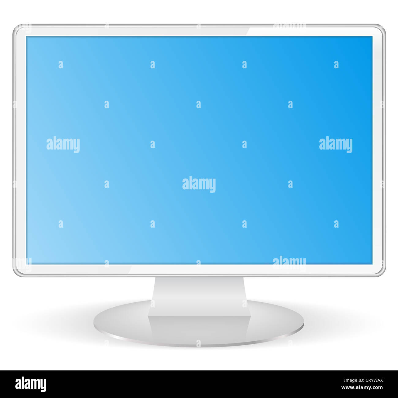 White computer monitor Stock Photo Alamy