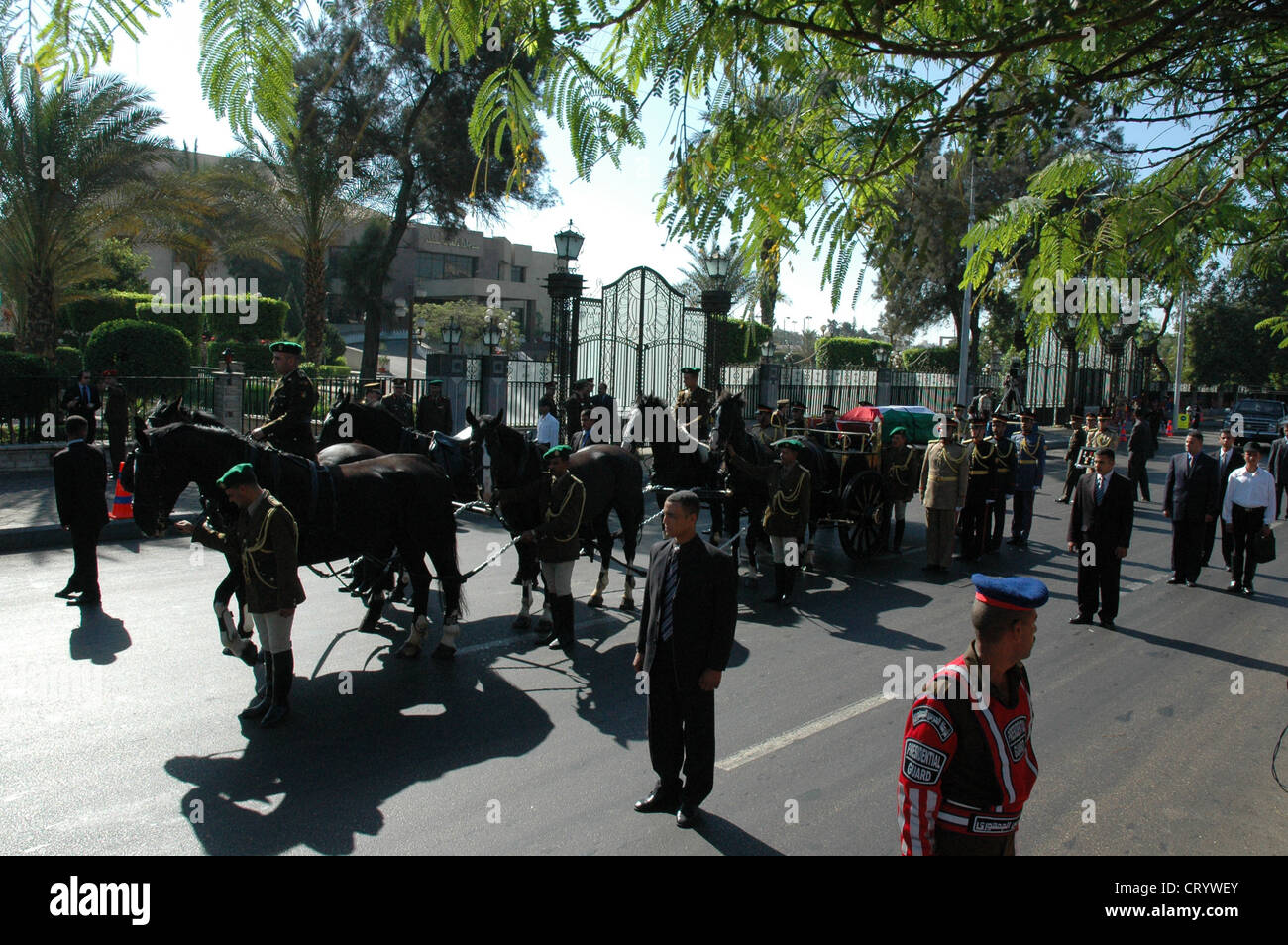 2004 The casket of Palestinian leader Yasser Arafat in the state