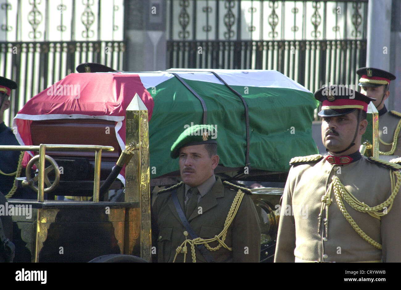 2004 The casket of Palestinian leader Yasser Arafat in the state