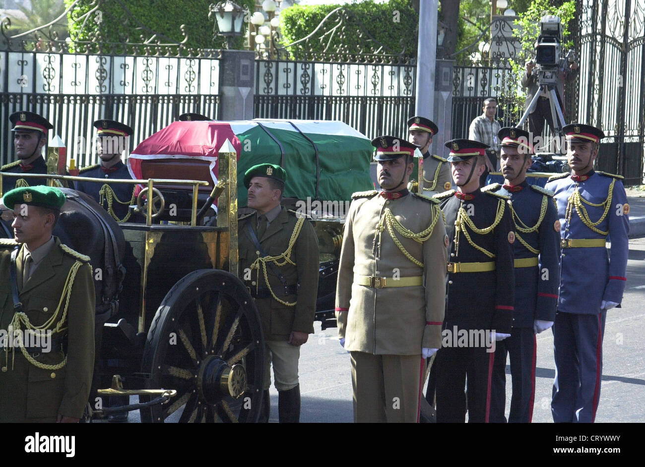 2004 The casket of Palestinian leader Yasser Arafat in the state