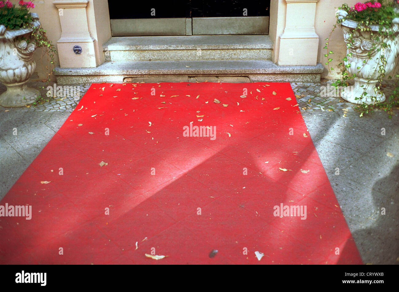 Berlin, worn red carpet Stock Photo Alamy