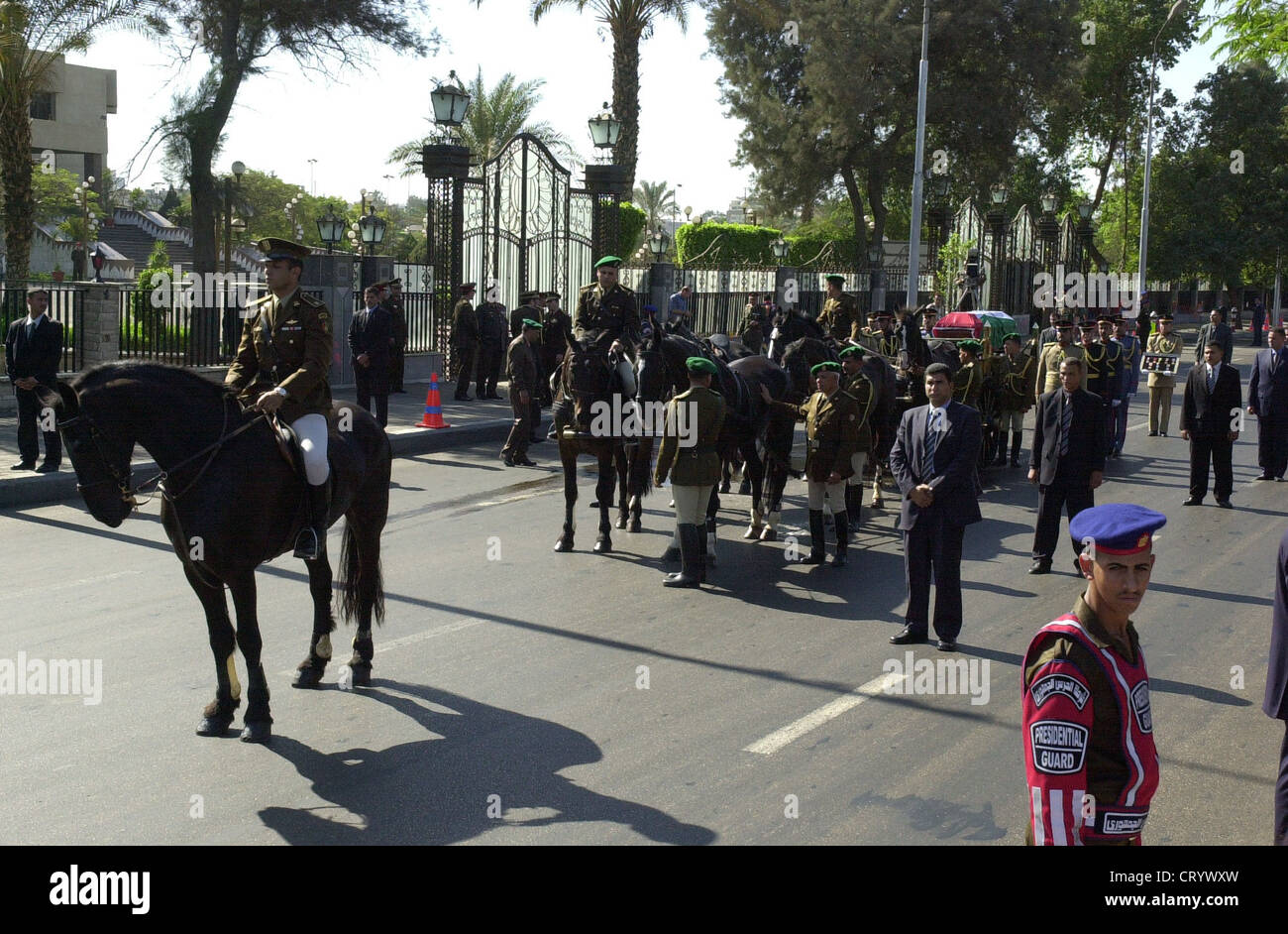 2004 The casket of Palestinian leader Yasser Arafat in the state