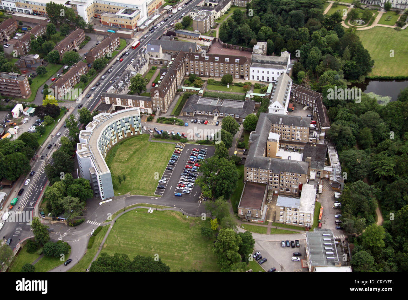 aerial view Digby Stuart College, Roehampton University, London SW15 Stock Photo