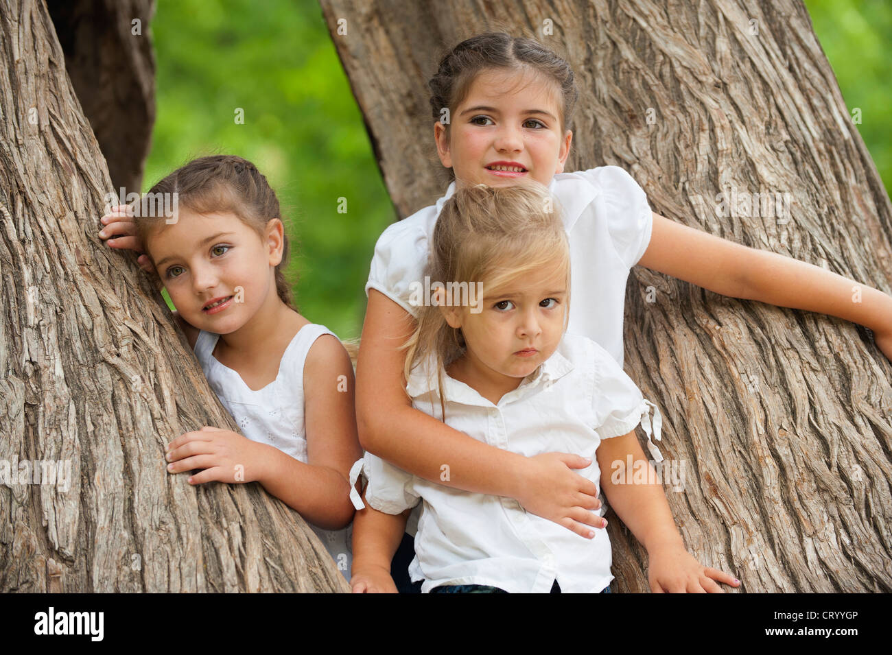 Three Little Girls High Resolution Stock Photography And Images Alamy