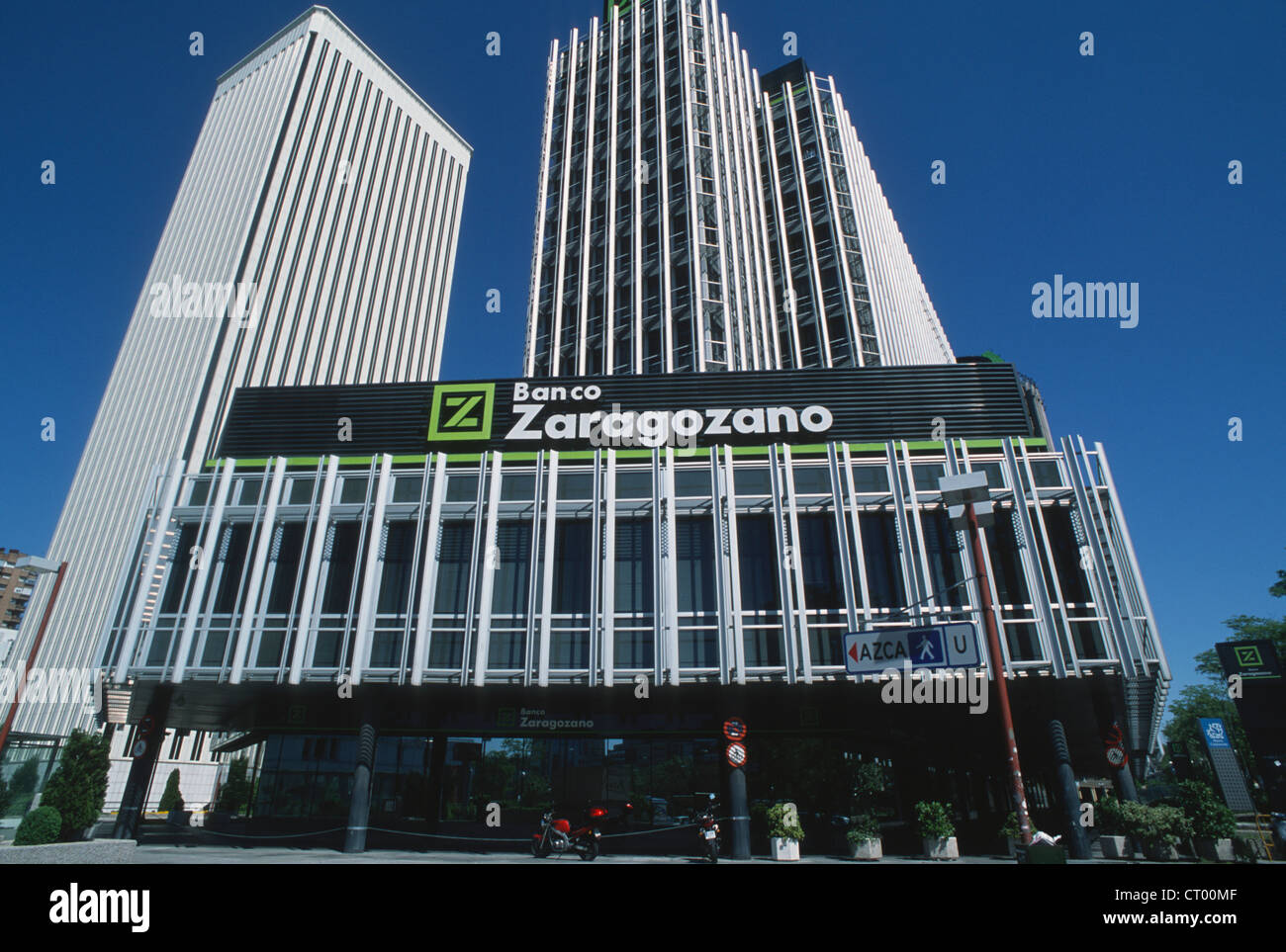 Spain, Madrid, Torre Picasso, Banco Zaragozano, Stock Photo