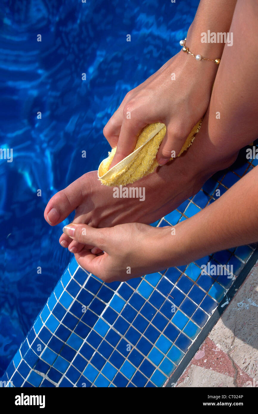 FOOT CARE, WOMAN Stock Photo Alamy