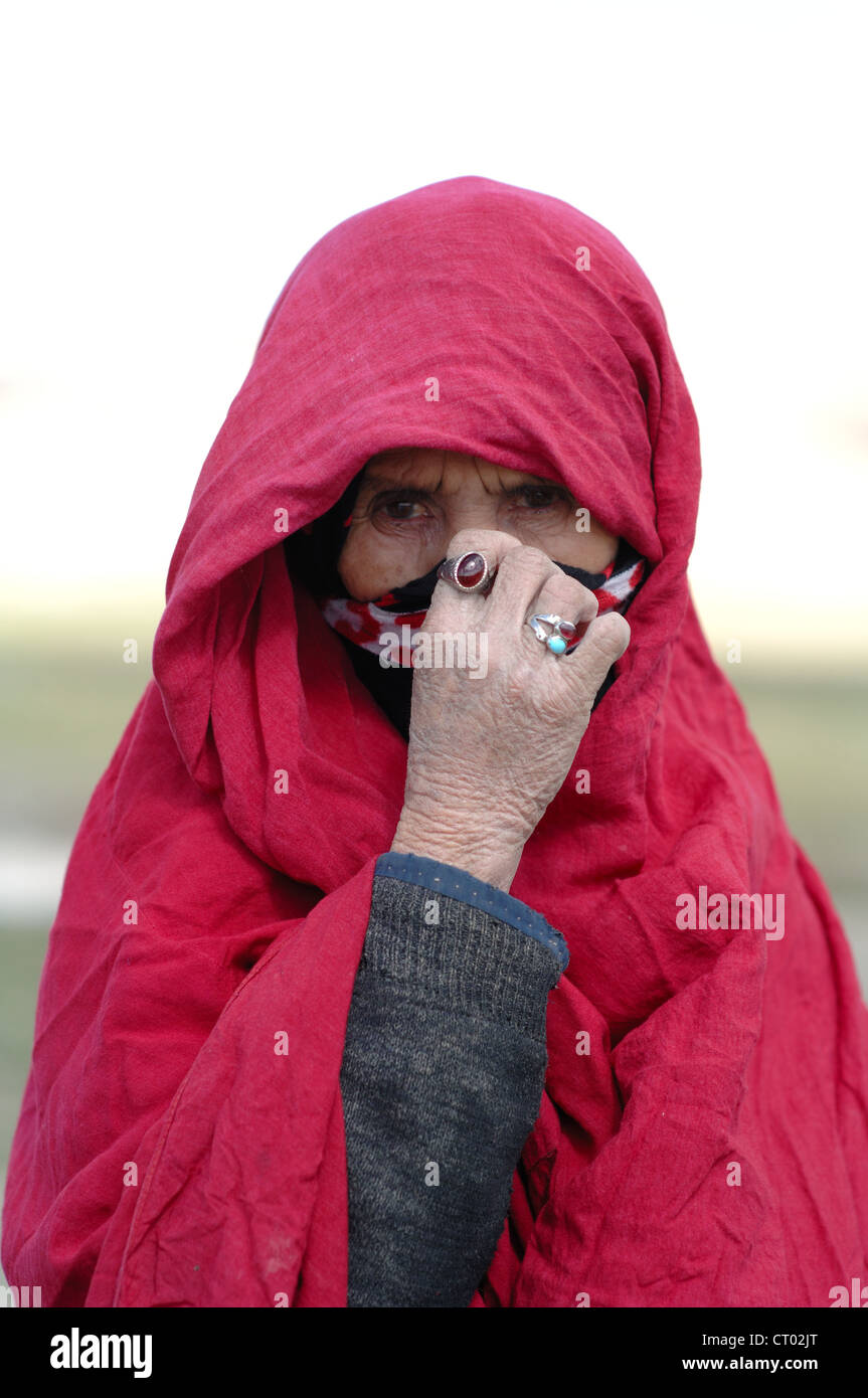 Afghanistan Bamiyan Hazara woman Stock Photo