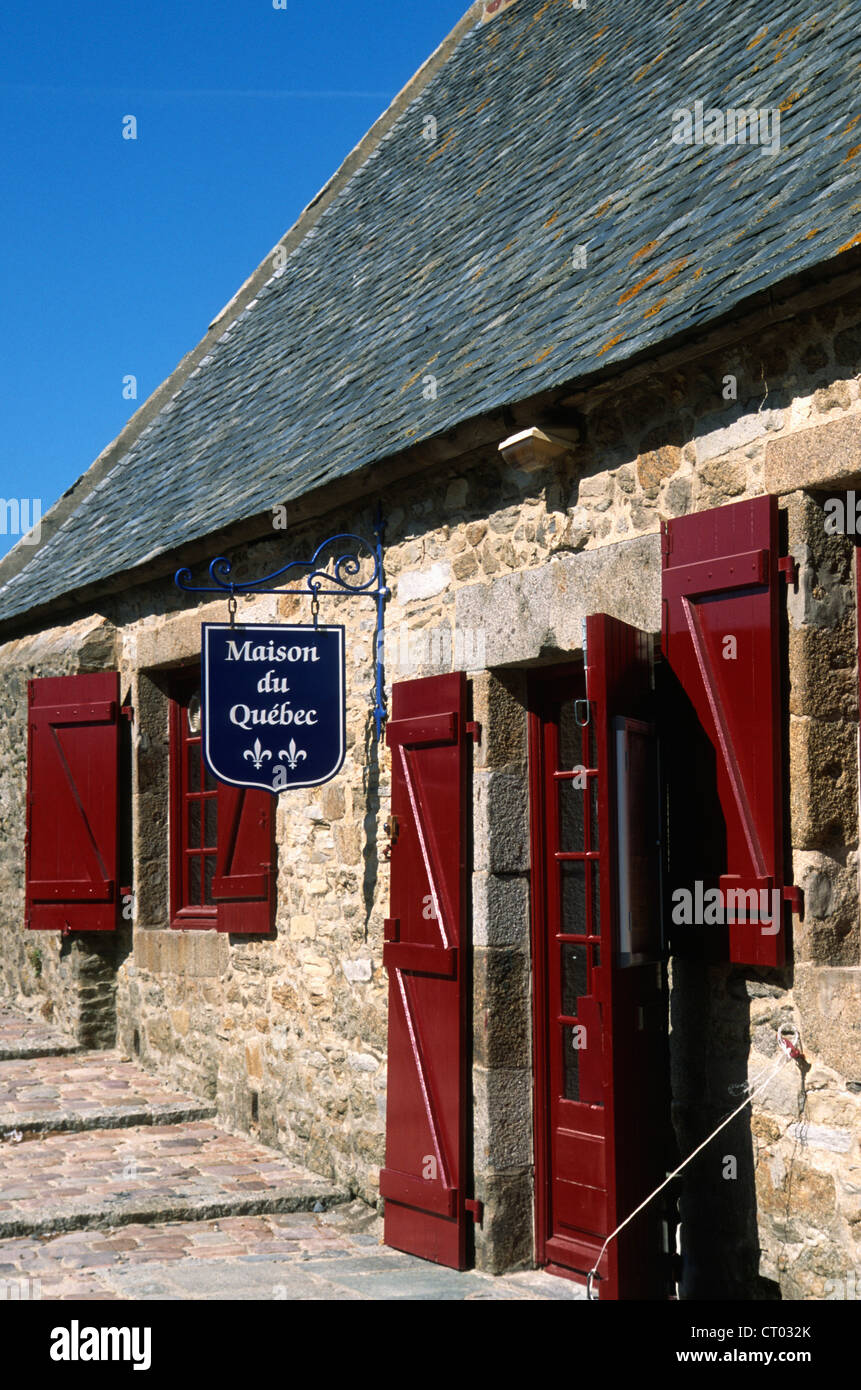 France, Bretagne, StMalo, Maison du Québec Stock Photo Alamy