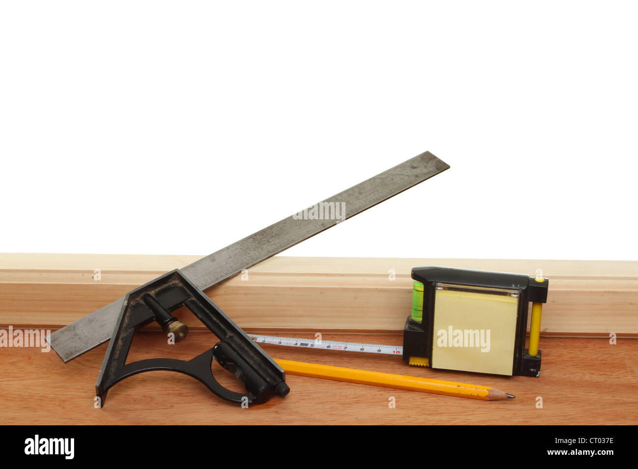 Selection of wood measuring and marking tools Stock Photo Alamy