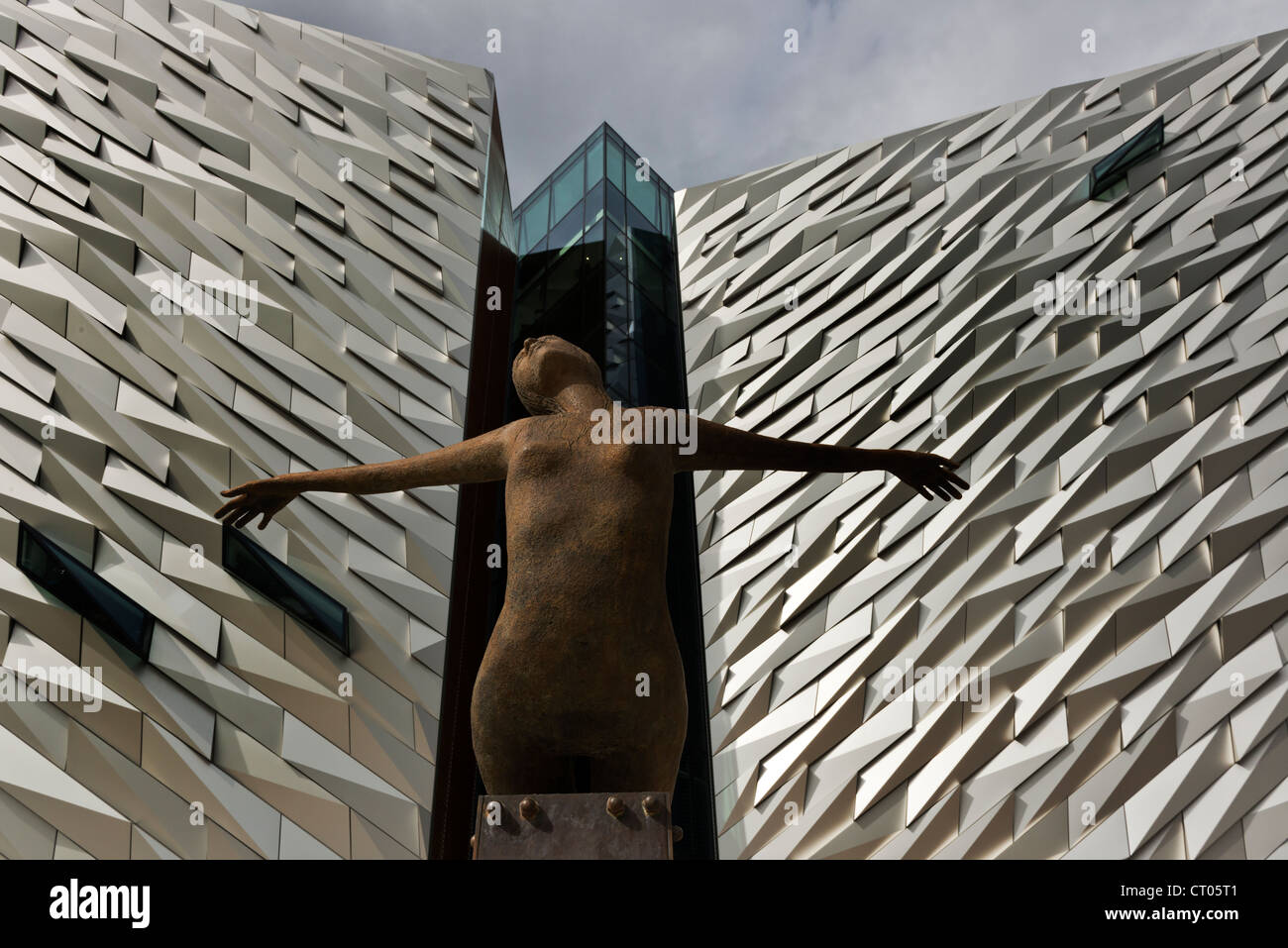 Rowan Gillespie's sculpture Titanica. Titanic Museum. Belfast. Northern Ireland. UK. Europe Stock Photo