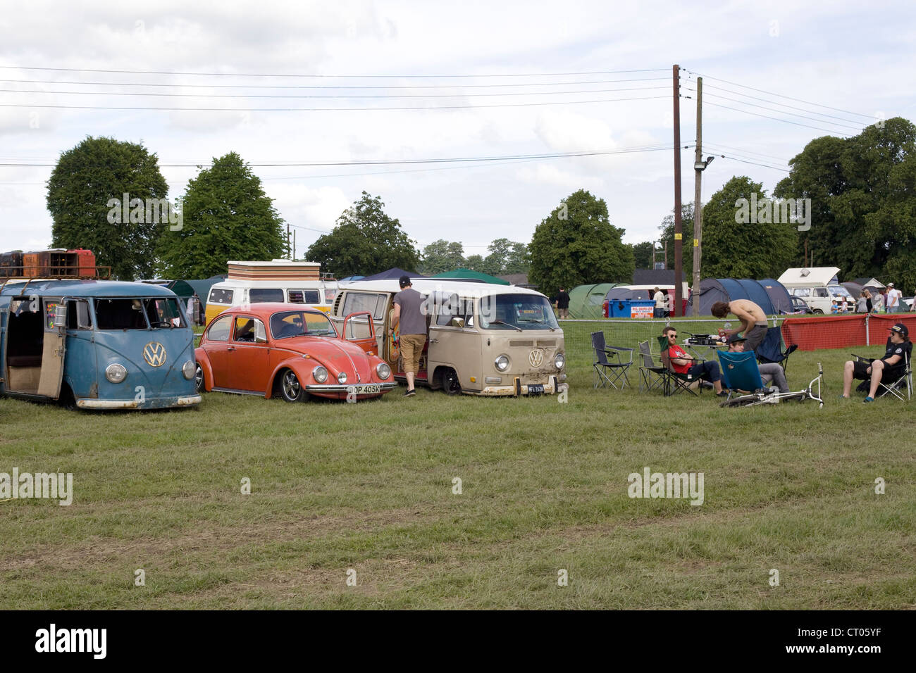 Volkswagen Camper van at a show in England Stock Photo - Alamy