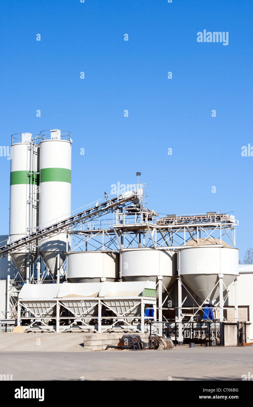 Sand and gravel plant Stock Photo