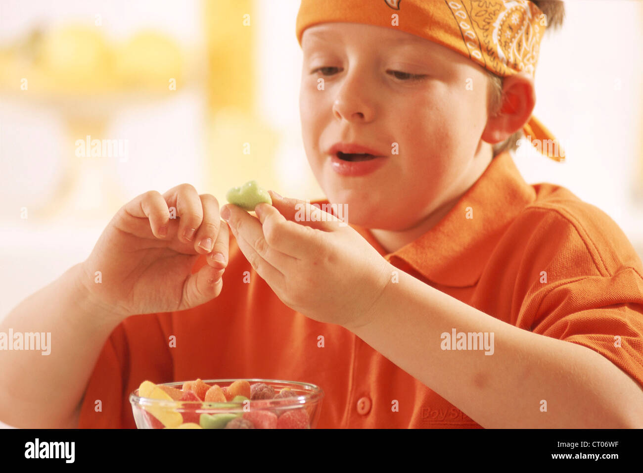 CHILD EATING FRUIT Stock Photo Alamy