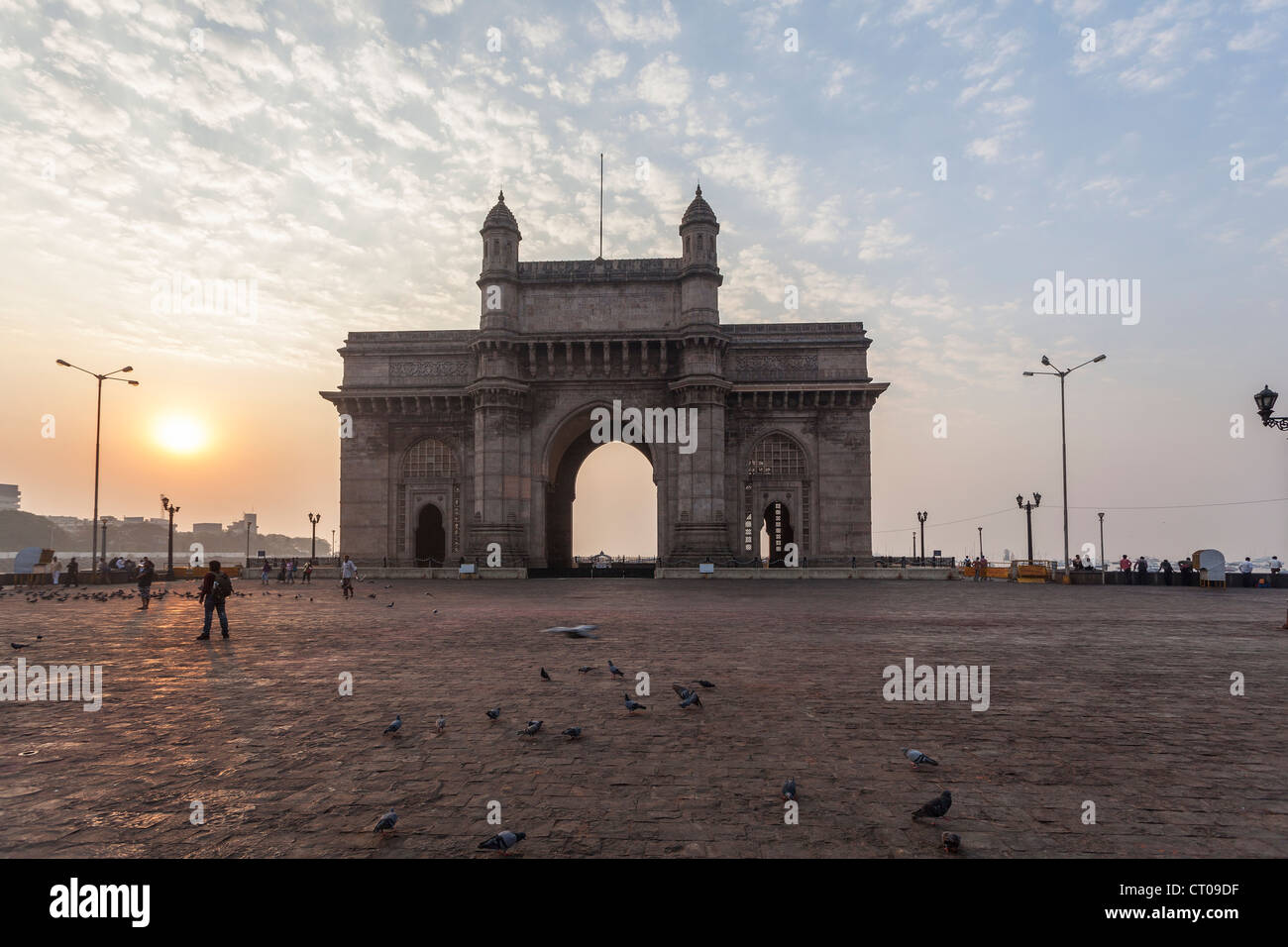 Gateway of India, Mumbai, India, with rising sun in the early morning Stock Photo