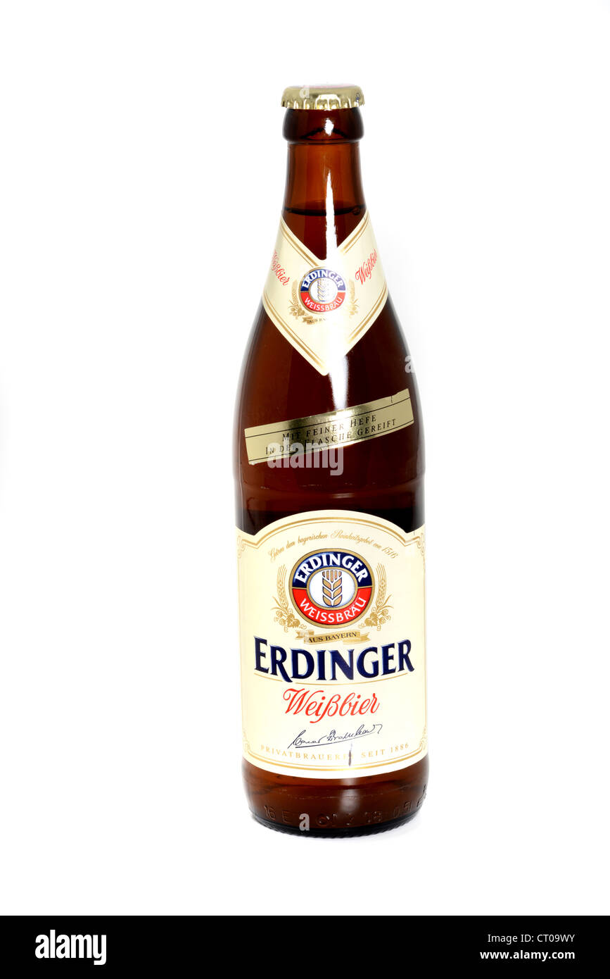 Erdinger wheat beer is a speciality of Bavaria Stock Photo