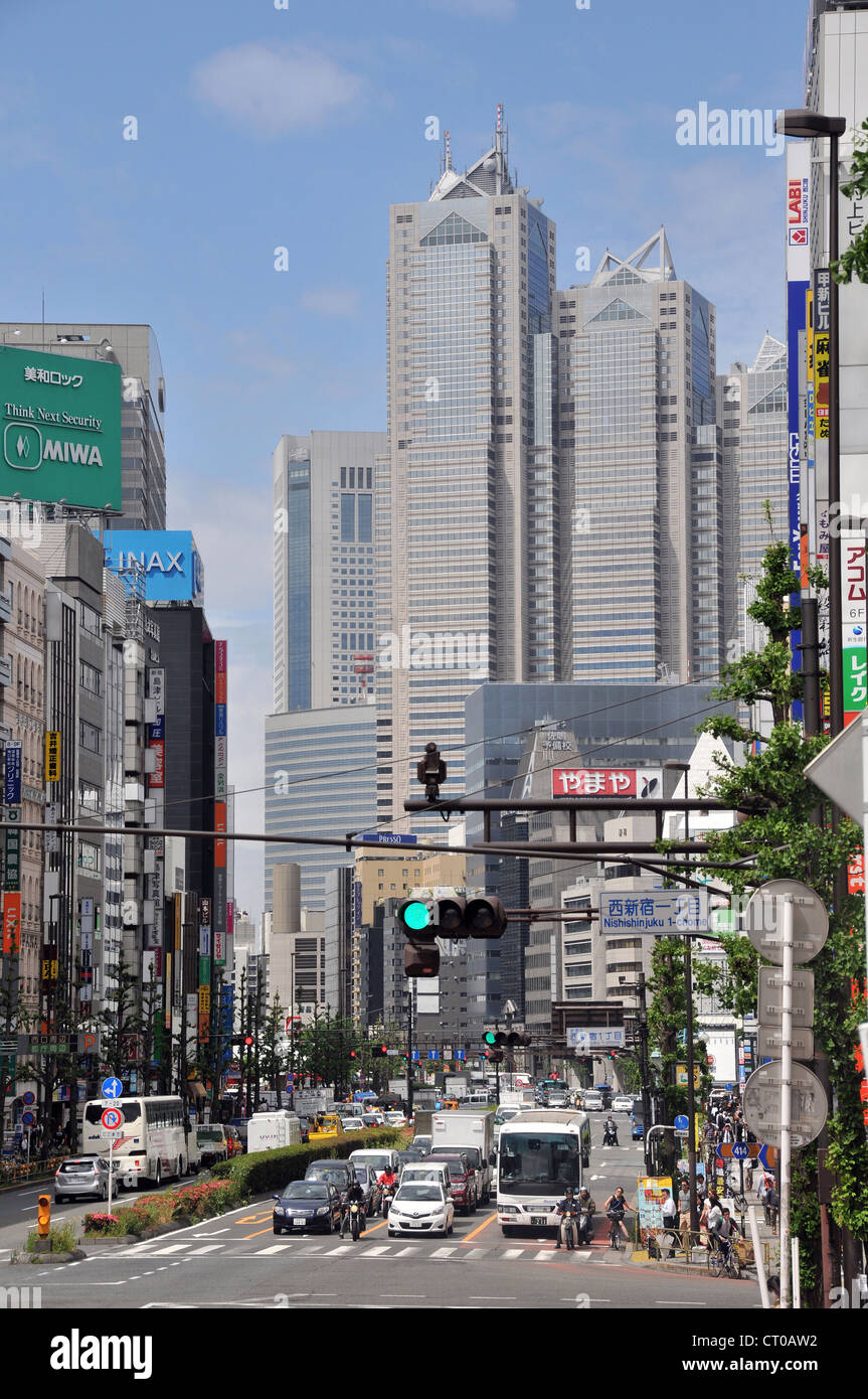 street scene Shinjuku Tokyo Japan Asia Stock Photo