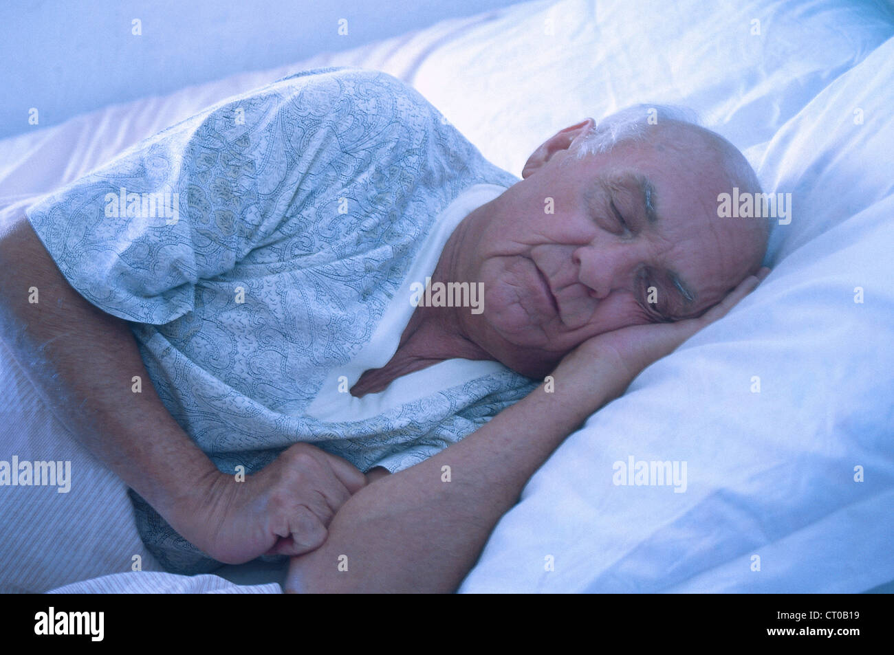 ELDERLY PERSON SLEEPING Stock Photo Alamy