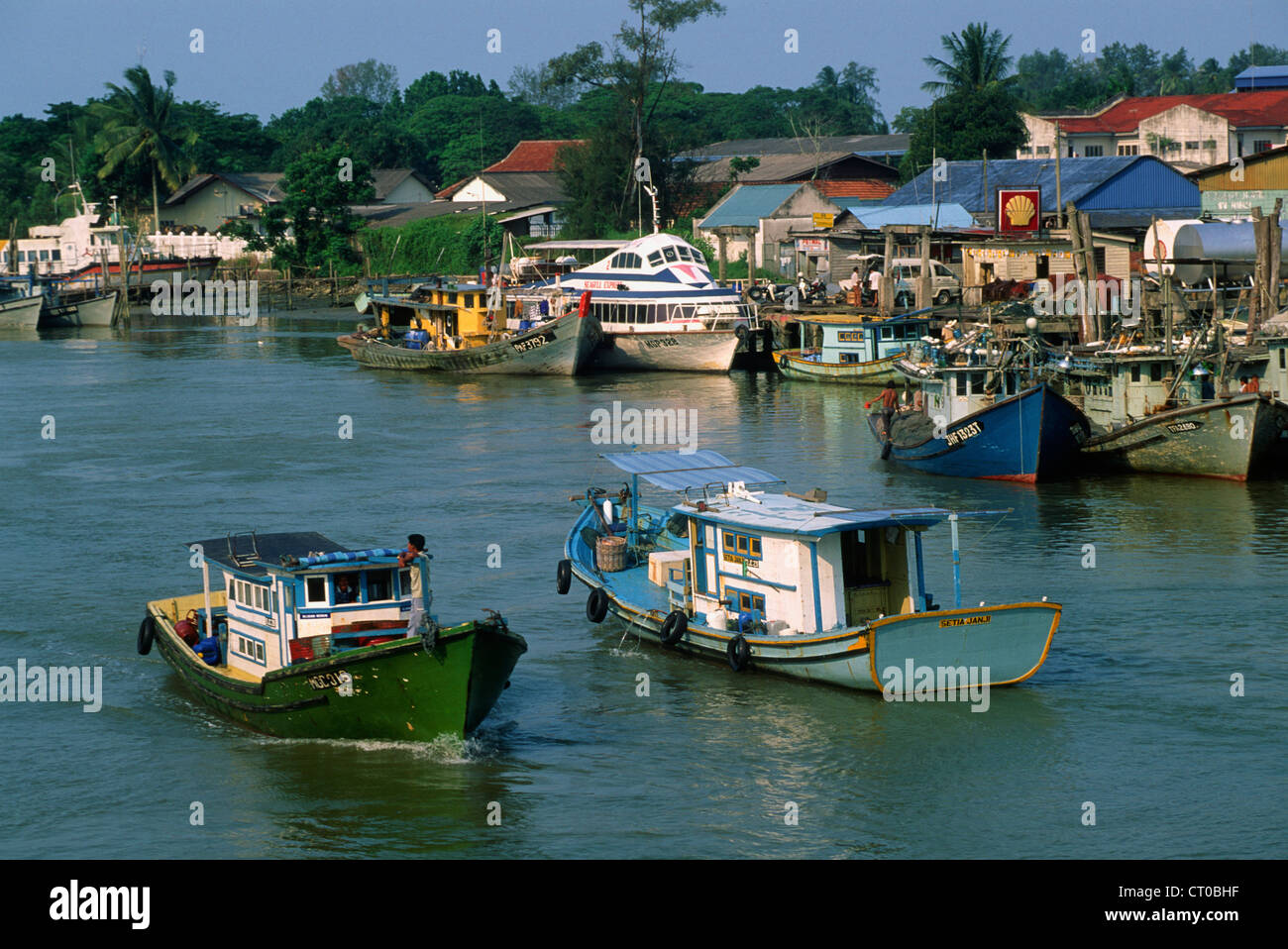 Malaysia, Johor, Mersing, river, boats Stock Photo - Alamy